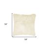 18" Natural Sheepskin Throw Pillow