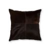 18" Chocolate Brown Cowhide Throw Pillow