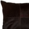 18" Chocolate Brown Cowhide Throw Pillow