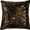 18" X 18" X 5" Gold And Chocolate Quattro  Pillow