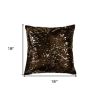 18" X 18" X 5" Gold And Chocolate Quattro  Pillow