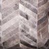 18" Gray Chevron Cowhide Throw Pillow
