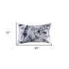 18" X 18" X 5" Salt And Pepper Black And White Cowhide  Pillow