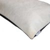 12" X 20" Off White Cowhide Throw Pillow