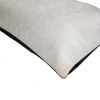 12" X 20" Off White Cowhide Throw Pillow