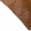 18 X 18 Brown Cowhide Throw Pillow