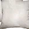 Set of Two Off White Cowhide Throw Pillow