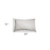 12" X 20" Off White Cowhide Set Of 2 Pillows