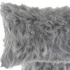 12" X 20" X 5" Gray Faux  Pillow 2 Pack