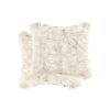 18" X 18" X 5" Gradient Tan Faux  Pillow 2 Pack