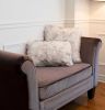 12" X 20" X 5" Gradient Gray Faux  Pillow 2 Pack