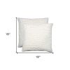 Set of Two Ivory Faux Fur Throw Pillow
