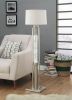 15" X 15" X 58" Sand Nickel Floor Lamp