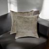 18" X 18" X 5" Gray Cowhide - Pillow 2-Pack