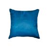 18" Blue Cowhide Throw Pillow