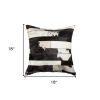 18" X 18" X 5" Madrid White Torino Kobe Cowhide  Pillow
