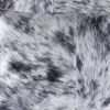 Set of Two 12" X 20" Black and White Cowhide Throw Pillow