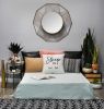 14" X 20" Black And White Fabric Lumbar Throw Pillow