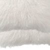18" X 18" X 5" Off White Faux Fur  Pillow 2 Pack