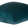 18" X 7" X 18" Transitional Teal Solid Pillow Cover With Poly Insert
