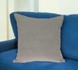 20" X 7" X 20" Transitional Gray Solid Pillow Cover With Poly Insert