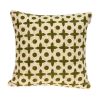 18" X 7" X 18" Transitional Beige Printed Pillow Cover With Poly Insert