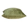 22" X 7" X 22" Transitional Olive Solid Pillow Cover With Poly Insert