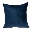 22" X 7" X 22" Transitional Navy Blue Solid Pillow Cover With Poly Insert
