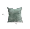 22" X 7" X 22" Transitional Sea Foam Solid Pillow Cover With Poly Insert