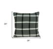 20" X 7" X 20" Transitional Gray Pillow Cover With Poly Insert