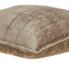 20" X 7" X 20" Transitional Taupe Solid Quilted Pillow Cover With Poly Insert
