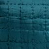 20" X 7" X 20" Transitional Teal Solid Quilted Pillow Cover With Poly Insert