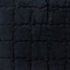 20" X 7" X 20" Transitional Black Solid Quilted Pillow Cover With Poly Insert