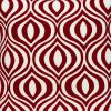 20" X 7" X 20" Transitional Red And White Pillow Cover With Poly Insert