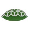 20" Green and White Throw Pillow