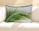 20" X 6" X 14" Cool Tropical Green Pillow Cover With Poly Insert