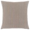18" X 18" Brown and White Polyester Striped Zippered Pillow