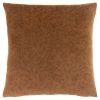 18" X 18" Brown Velvet Polyester Geometric Zippered Pillow