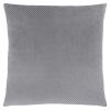 18" X 18" Silver Velvet Polyester Diamond Zippered Pillow