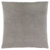 Set of Two 18" Gray Velvet Throw Pillows
