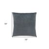 Set of Two 18" Dark Gray Velvet Throw Pillows