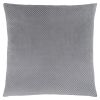 Set of Two 18" Silver Velvet Throw Pillows