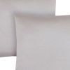 Set of Two 18" Silver Satin Throw Pillows