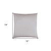Set of Two 18" Silver Satin Throw Pillows