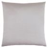 Set of Two 18" Silver Satin Throw Pillows