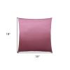 Set of Two 18" Pink Satin Throw Pillows