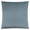 Set of Two 18" Blue Satin Throw Pillows