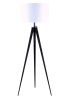 White And Black Metal Tripod Floor Lamp