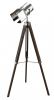 1" X 1" X 38~55" Antique Oak Chrome Metal Wood Floor Lamp