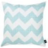 18" Aqua Fabric Throw Pillow Cover